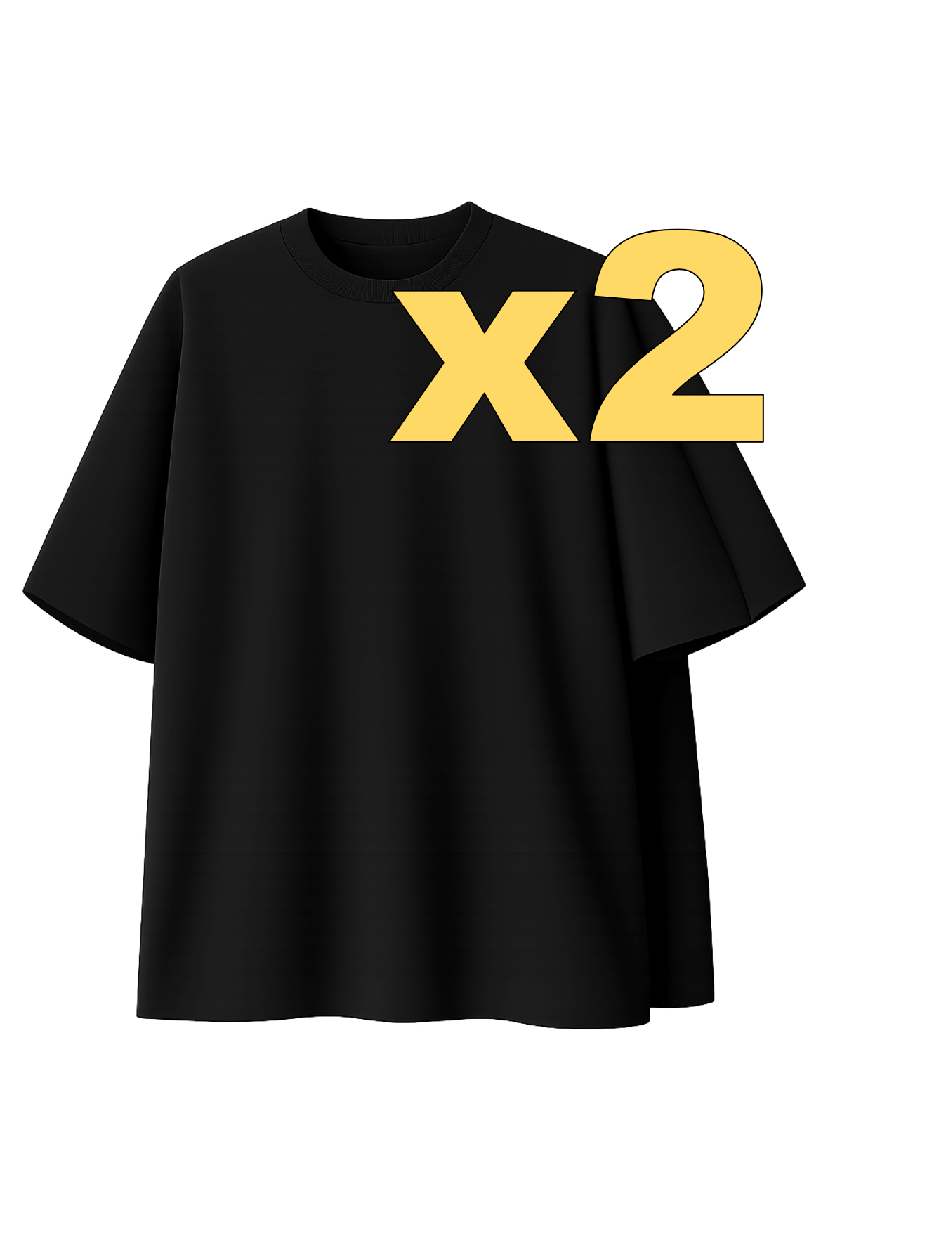 Pack Oversize Negro x2 (330gr)